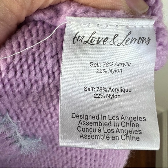 For Love & Lemons Scarlet Puff Sleeve Sweater Size XL - Picture 7 of 7